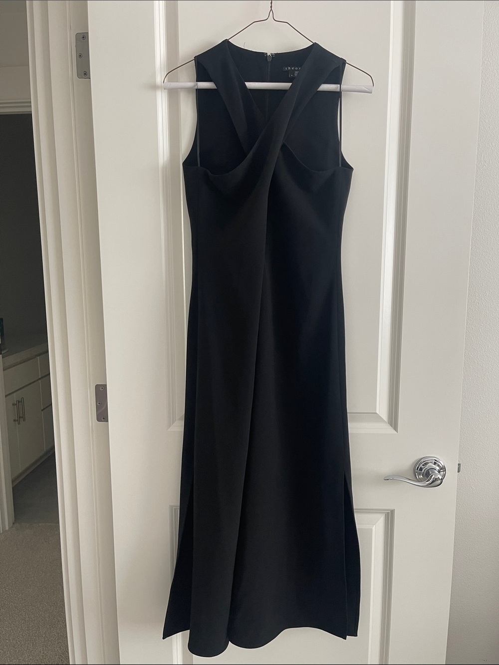 Theory Classic Black Sleeveless Evening Dress